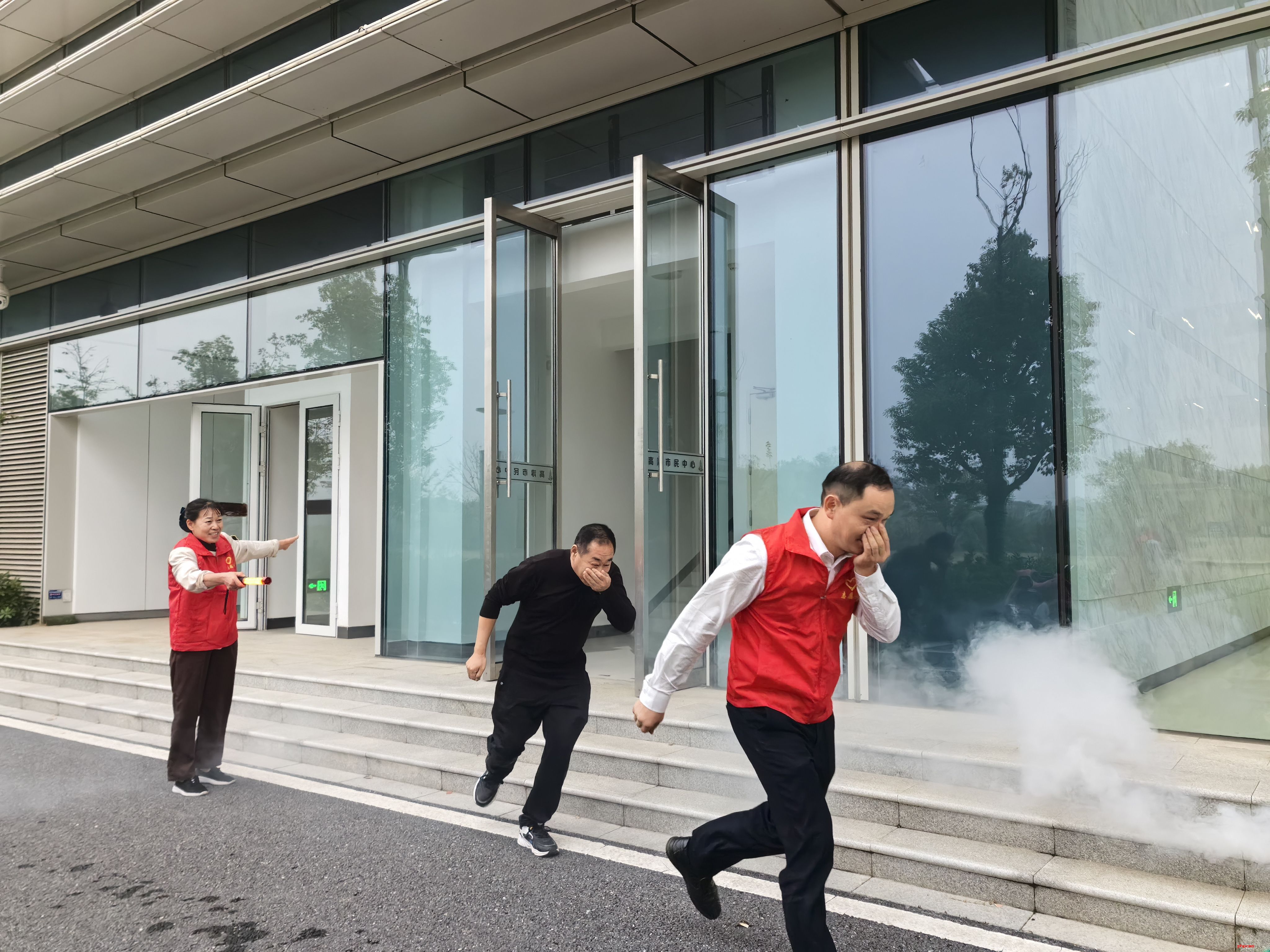 高淳區市民中心成功舉辦突發火災應急疏散演練